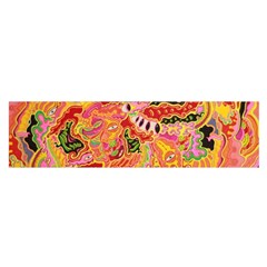 Fantasy Psychedelic Surrealism Trippy Oblong Satin Scarf (16  X 60 ) by Modalart