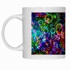 Psychedelic Bubbles Abstract White Mug by Modalart