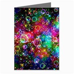 Psychedelic Bubbles Abstract Greeting Card by Modalart