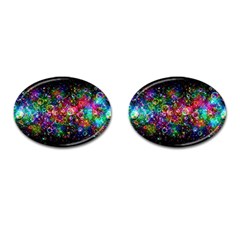 Psychedelic Bubbles Abstract Cufflinks (oval) by Modalart