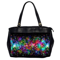 Psychedelic Bubbles Abstract Oversize Office Handbag (2 Sides) by Modalart