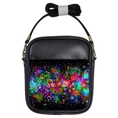 Psychedelic Bubbles Abstract Girls Sling Bag