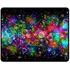 Psychedelic Bubbles Abstract Fleece Blanket (medium) by Modalart