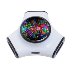 Psychedelic Bubbles Abstract 3-port Usb Hub by Modalart