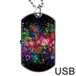 Psychedelic Bubbles Abstract Dog Tag USB Flash (One Side) Front