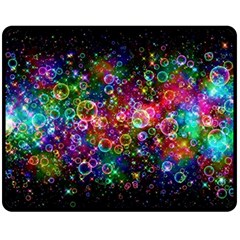 Psychedelic Bubbles Abstract Two Sides Fleece Blanket (medium) by Modalart