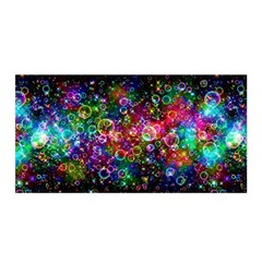 Psychedelic Bubbles Abstract Satin Wrap 35  X 70  by Modalart