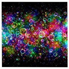 Psychedelic Bubbles Abstract Wooden Puzzle Square by Modalart