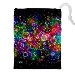 Psychedelic Bubbles Abstract Drawstring Pouch (5xl)