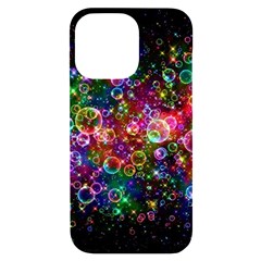 Psychedelic Bubbles Abstract Iphone 14 Pro Max Black Uv Print Case by Modalart