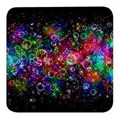 Psychedelic Bubbles Abstract Square Glass Fridge Magnet (4 Pack) by Modalart