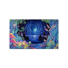 Psychedelic Mushrooms Psicodelia Dream Blue Sticker Rectangular (10 Pack) by Modalart