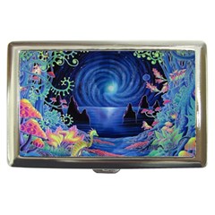 Psychedelic Mushrooms Psicodelia Dream Blue Cigarette Money Case by Modalart