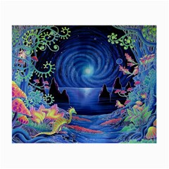 Psychedelic Mushrooms Psicodelia Dream Blue Small Glasses Cloth (2 Sides)