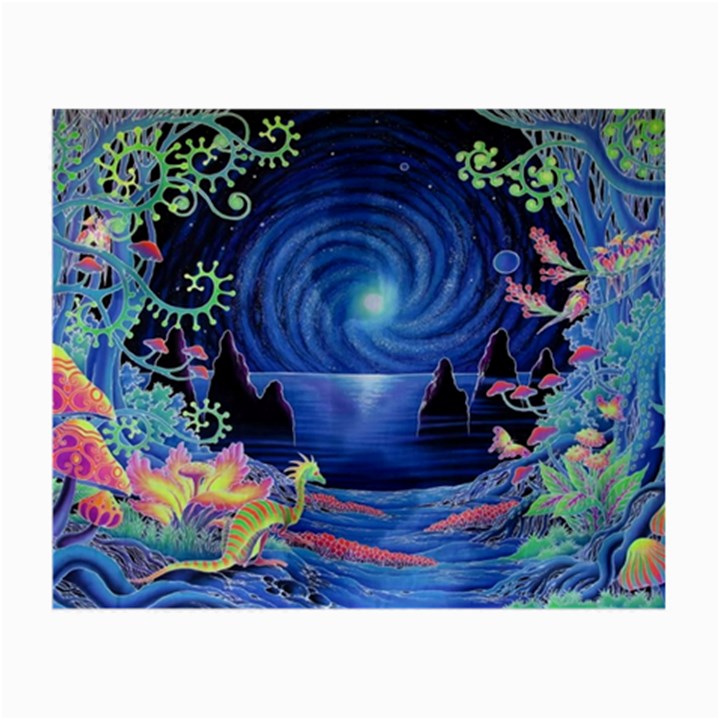 Psychedelic Mushrooms Psicodelia Dream Blue Small Glasses Cloth (2 Sides)