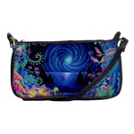 Psychedelic Mushrooms Psicodelia Dream Blue Shoulder Clutch Bag Front