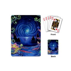 Psychedelic Mushrooms Psicodelia Dream Blue Playing Cards Single Design (mini)