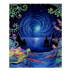 Psychedelic Mushrooms Psicodelia Dream Blue Shower Curtain 60  X 72  (medium)  by Modalart