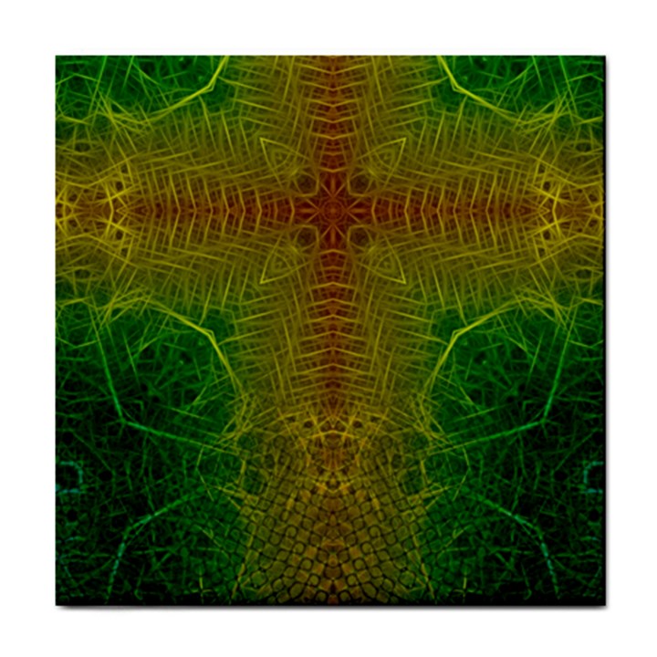 Psychedelic Screen Trippy Tile Coaster