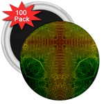 Psychedelic Screen Trippy 3  Magnets (100 pack) Front