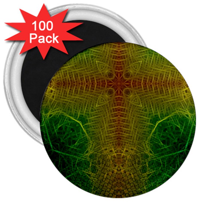 Psychedelic Screen Trippy 3  Magnets (100 pack)