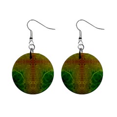 Psychedelic Screen Trippy Mini Button Earrings