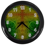 Psychedelic Screen Trippy Wall Clock (Black) Front