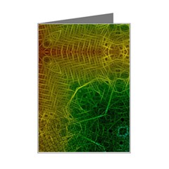 Psychedelic Screen Trippy Mini Greeting Card by Modalart