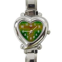 Psychedelic Screen Trippy Heart Italian Charm Watch by Modalart