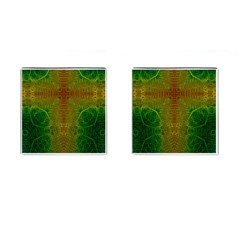 Psychedelic Screen Trippy Cufflinks (square) by Modalart