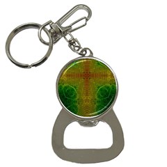 Psychedelic Screen Trippy Bottle Opener Key Chain by Modalart