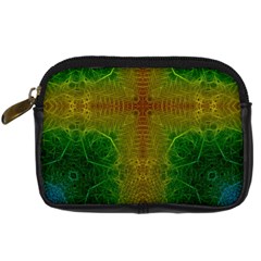 Psychedelic Screen Trippy Digital Camera Leather Case by Modalart