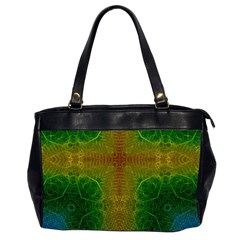 Psychedelic Screen Trippy Oversize Office Handbag (2 Sides) by Modalart