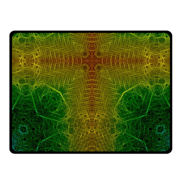 Psychedelic Screen Trippy Fleece Blanket (Small)