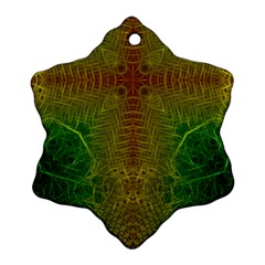 Psychedelic Screen Trippy Ornament (snowflake) by Modalart