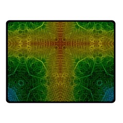 Psychedelic Screen Trippy Two Sides Fleece Blanket (small) by Modalart