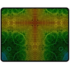 Psychedelic Screen Trippy Two Sides Fleece Blanket (medium) by Modalart