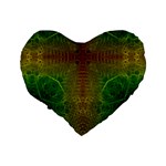 Psychedelic Screen Trippy Standard 16  Premium Flano Heart Shape Cushions Back