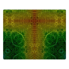 Psychedelic Screen Trippy Two Sides Premium Plush Fleece Blanket (large) by Modalart