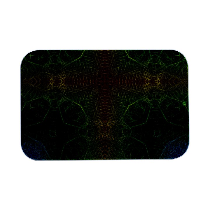 Psychedelic Screen Trippy Open Lid Metal Box (Silver)  