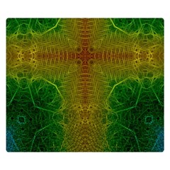 Psychedelic Screen Trippy Premium Plush Fleece Blanket (small) by Modalart