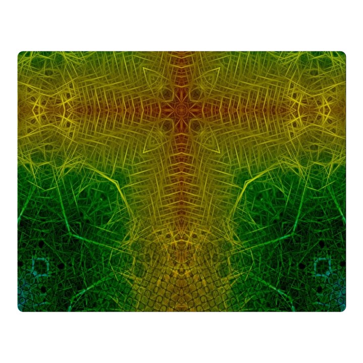 Psychedelic Screen Trippy Premium Plush Fleece Blanket (Large)