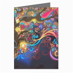 Psychedelic Tree Abstract Psicodelia Greeting Cards (pkg Of 8) by Modalart