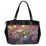 Psychedelic Tree Abstract Psicodelia Oversize Office Handbag (2 Sides) Back