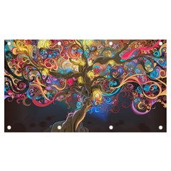 Psychedelic Tree Abstract Psicodelia Banner and Sign 7  x 4 