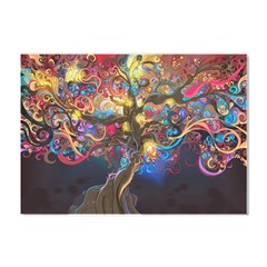 Psychedelic Tree Abstract Psicodelia Crystal Sticker (A4)