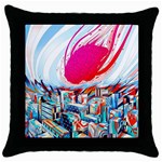 Artistic Psychedelic Art Throw Pillow Case (Black) Front