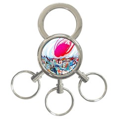 Artistic Psychedelic Art 3-ring Key Chain by Modalart