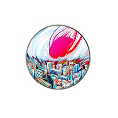 Artistic Psychedelic Art Hat Clip Ball Marker (4 Pack) by Modalart