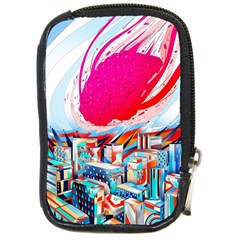 Artistic Psychedelic Art Compact Camera Leather Case by Modalart